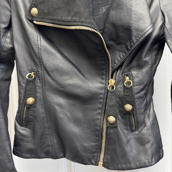 Temperly London Black Leather Moto Jacket - Picture 5 of 16